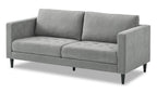 Metro 78" Fabric Sofa with Tufted Seat Cushions and Reversible Back Cushions - Grey | Sofa Metro de 78 po en tissu avec coussins de siège capitonnés et coussins de dossier réversibles - gris