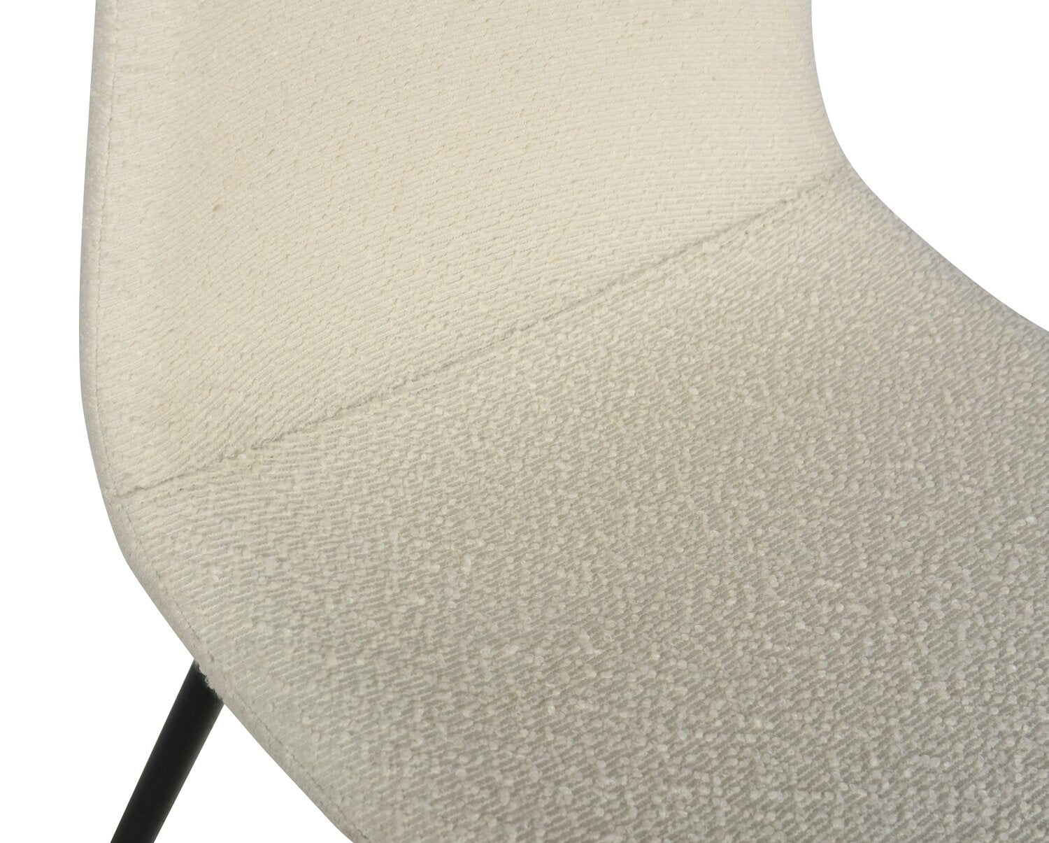 Joss Dining Chair with Polyester Fabric, Metal - White | Chaise de salle à manger Joss en tissu de polyester et en métal - blanche