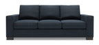 Made in Canada Customizable Sofa Lab Track 85" Linen-Look Fabric Sofa with Track Arms - Luna Sailor Blue | Sofa Track de Sofa Lab de 85 po fabriqué au Canada en tissu d’apparence lin avec accoudoirs rectilignes - bleu Luna Sailor | TR102491