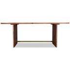 Malta Dining Table, Acacia Wood, Gold Accent, Trestle Base 79"W - Natural Brown | Table de salle à manger Malta de 79 po (L) en acacia avec touches dorées et base à tréteaux - brun naturel