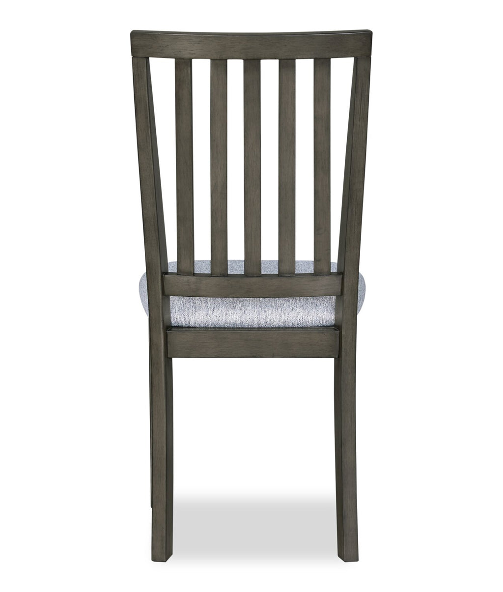 Bryn Dining Chair with Fabric Seat, Slat-Back - Dark Grey | Chaise de salle à manger Bryn avec siège en tissu et dossier à lattes - gris foncé
