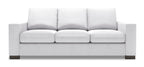 Made in Canada Customizable Sofa Lab Track 85" Linen-Look Fabric Sofa with Track Arms - Pax Ice White | Sofa Track de Sofa Lab de 85 po fabriqué au Canada en tissu d’apparence lin avec accoudoirs rectilignes - blanc Pax Ice | TR103449