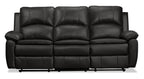 Chandler 82" Leather-Look Fabric Reclining Sofa - Grey | Sofa inclinable Chandler de 82 po en tissu d’apparence cuir - gris