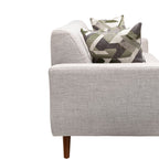 Kort & Co. Freeman 80” Linen-Look Fabric Condo Size Sofa with Wood Legs - Dove White | Sofa Freeman de Kort & Co. de 80 po de format condo en tissu d’apparence lin avec base et pattes en bois - blanc colombe