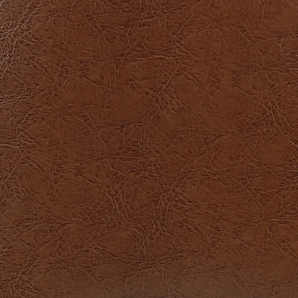 Elijah Dining Chair with Vegan Leather Fabric, Metal - Brown | Chaise de salle à manger Elijah en tissu de cuir végétalien et en métal - brune