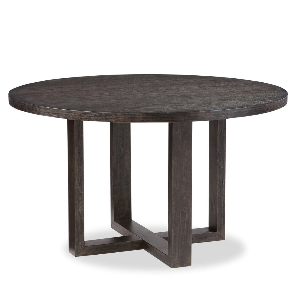 Zelda Dining Table with Pedestal Base, 52"W Round  - Espresso Brown | Table de salle à manger ronde Zelda de 52 po (L) avec base piédestal - brun espresso