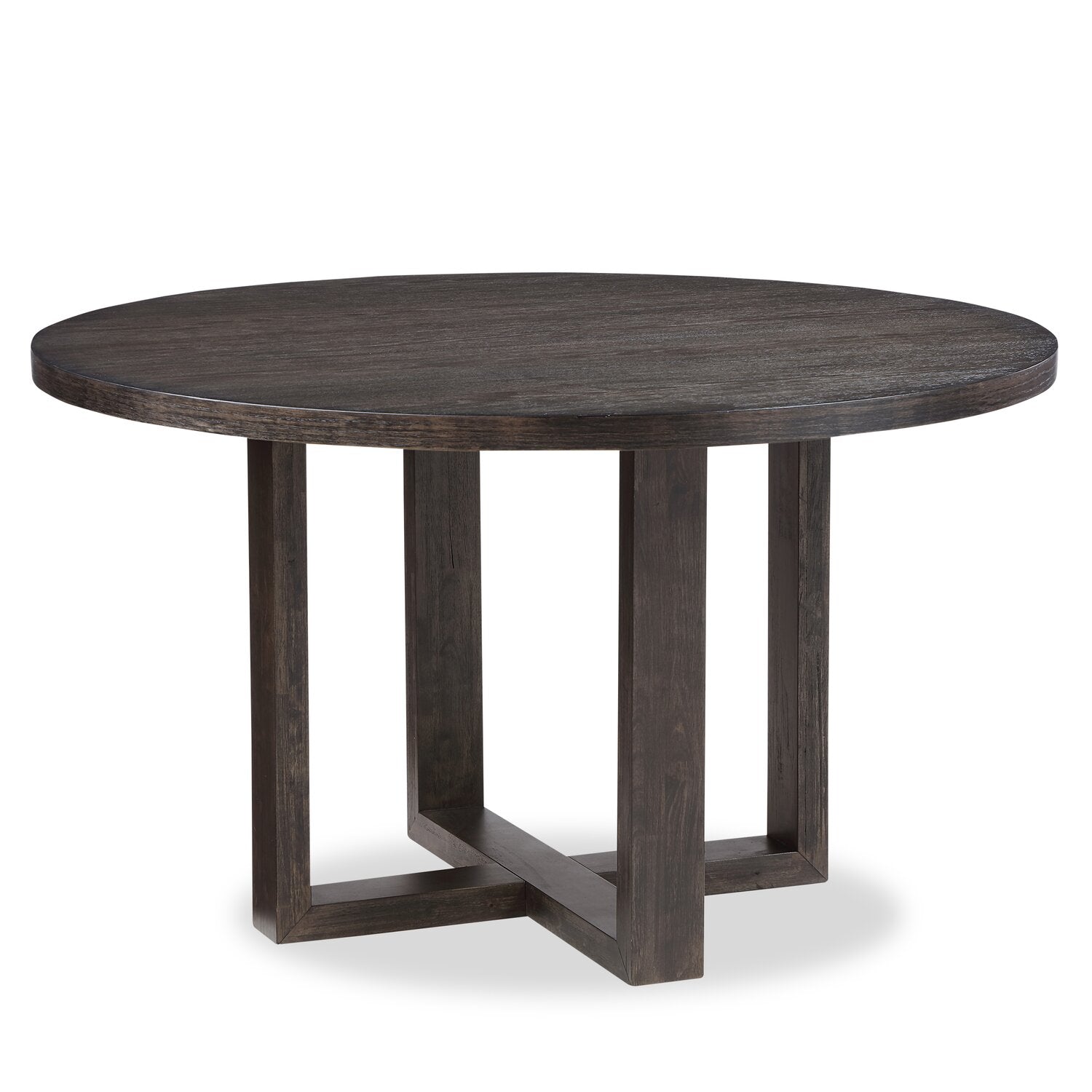 Zelda Dining Table with Pedestal Base, 52"W Round  - Espresso Brown | Table de salle à manger ronde Zelda de 52 po (L) avec base piédestal - brun espresso