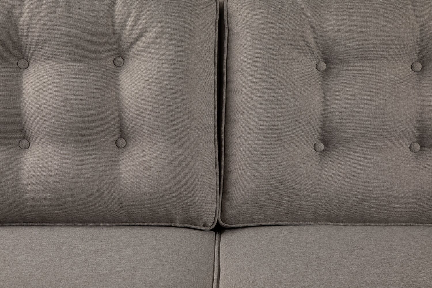 Novalee 75.5" Linen-Look Sofa with Flared Arms and Button Tufting - Taupe | Sofa Novalee de 75,5 po en tissu d’apparence lin avec accoudoirs évasés et capitonnage à boutons - taupe