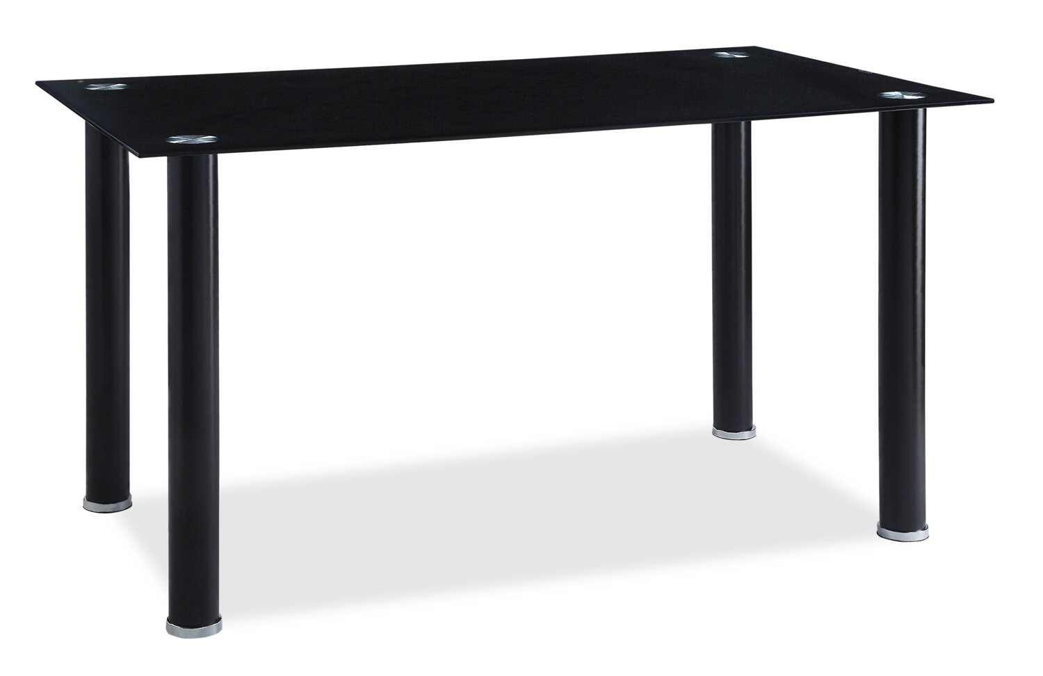 Onyx Dining Table with Glass Top, 55"W - Black | Table de salle à manger Onyx de 55 po (L) avec dessus en verre - noire