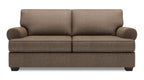 Made in Canada Customizable Sofa Lab Roll 76" Linen-Look Fabric Condo Size Sofa with Rolled Arms - Luna Praline Brown | Sofa Roll de Sofa Lab de 76 po de format condo fabriqué au Canada en tissu d’apparence lin - brun Luna Praline | RO092591