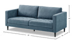 Metro 78" Fabric Sofa with Tufted Seat Cushions and Reversible Back Cushions - Denim Blue | Sofa Metro de 78 po en tissu avec coussins de siège capitonnés et coussins de dossier réversibles - bleu denim