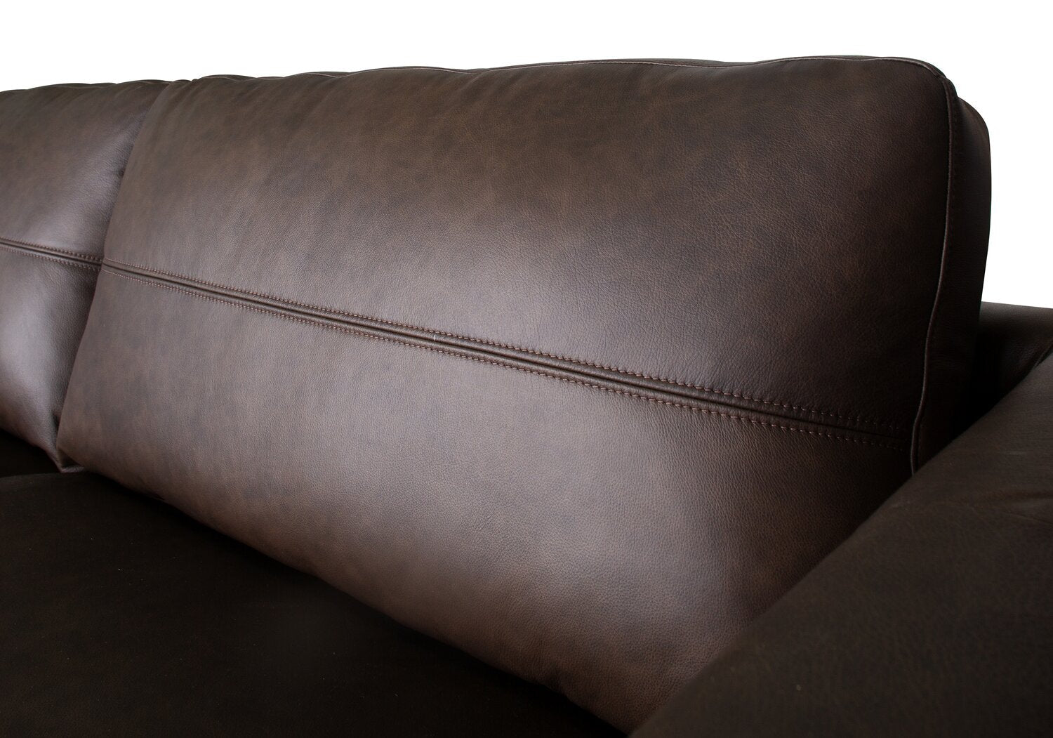 Melrose 84.5" Top-Grain Genuine Leather Sofa with Metal Legs - Dark Brown | Sofa Melrose de 84,5 po en cuir véritable de qualité supérieure avec pattes en métal - brun foncé