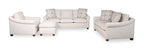Mallie 84" Chenille Fabric Sofa with Rolled Arms and Wood Legs - Shell White | Sofa Mallie de 84 po en tissu de chenille avec accoudoirs enroulés et pattes en bois - blanc coquillage