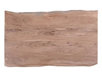 Miya Dining Table with Live Edge, Acacia Wood, Metal, 60"W - Natural | Table de salle à manger Miya de 60 po (L) en acacia et métal avec bordures Live Edge - naturelle