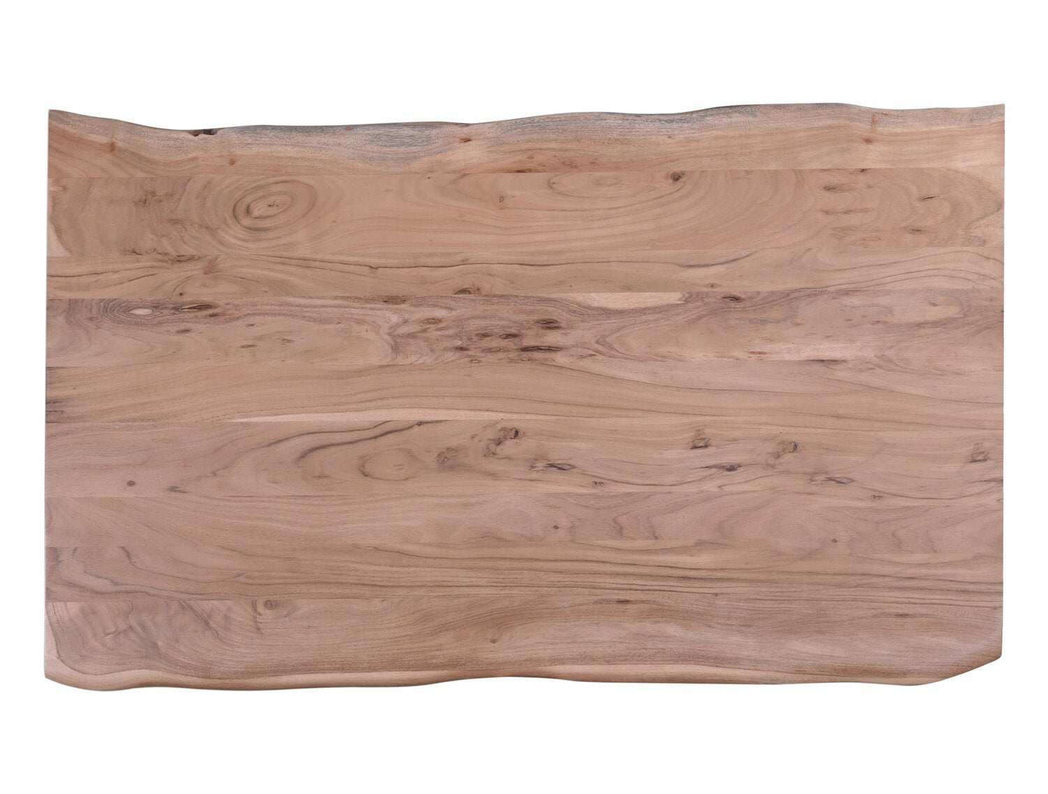Miya Dining Table with Live Edge, Acacia Wood, Metal, 60"W - Natural | Table de salle à manger Miya de 60 po (L) en acacia et métal avec bordures Live Edge - naturelle