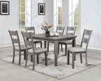 Krew Dining Chair with Polyester Fabric, Ladder-Back - Grey | Chaise de salle à manger Krew en tissu de polyester avec dossier en échelle - grise