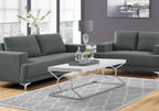 Shea 44" Glam Coffee Table - White with Chrome Metal Base|Table à café somptueuse Shea de 44 po - blanche avec base en métal chromé