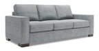 Made in Canada Customizable Sofa Lab Track 85" Linen-Look Fabric Sofa with Track Arms - Luna Pewter Grey | Sofa Track de Sofa Lab de 85 po fabriqué au Canada en tissu d’apparence lin avec accoudoirs rectilignes - gris Luna Pewter | TR102291