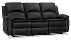 Chandler 82" Leather-Look Fabric Reclining Sofa - Grey | Sofa inclinable Chandler de 82 po en tissu d’apparence cuir - gris