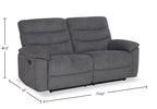 Brody 73.62" Chenille Fabric Reclining Sofa - Dark Grey | Sofa inclinable Brody de 73,62 po en tissu de chenille - gris foncé