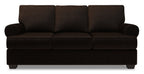 Made in Canada Customizable Sofa Lab Roll 86" Chenille Fabric Sofa with Rolled Arms - Luxury Chocolate Brown | Sofa Roll de Sofa Lab de 86 po fabriqué au Canada en tissu de chenille avec accoudoirs enroulés - brun Luxury Chocolate | RO103293