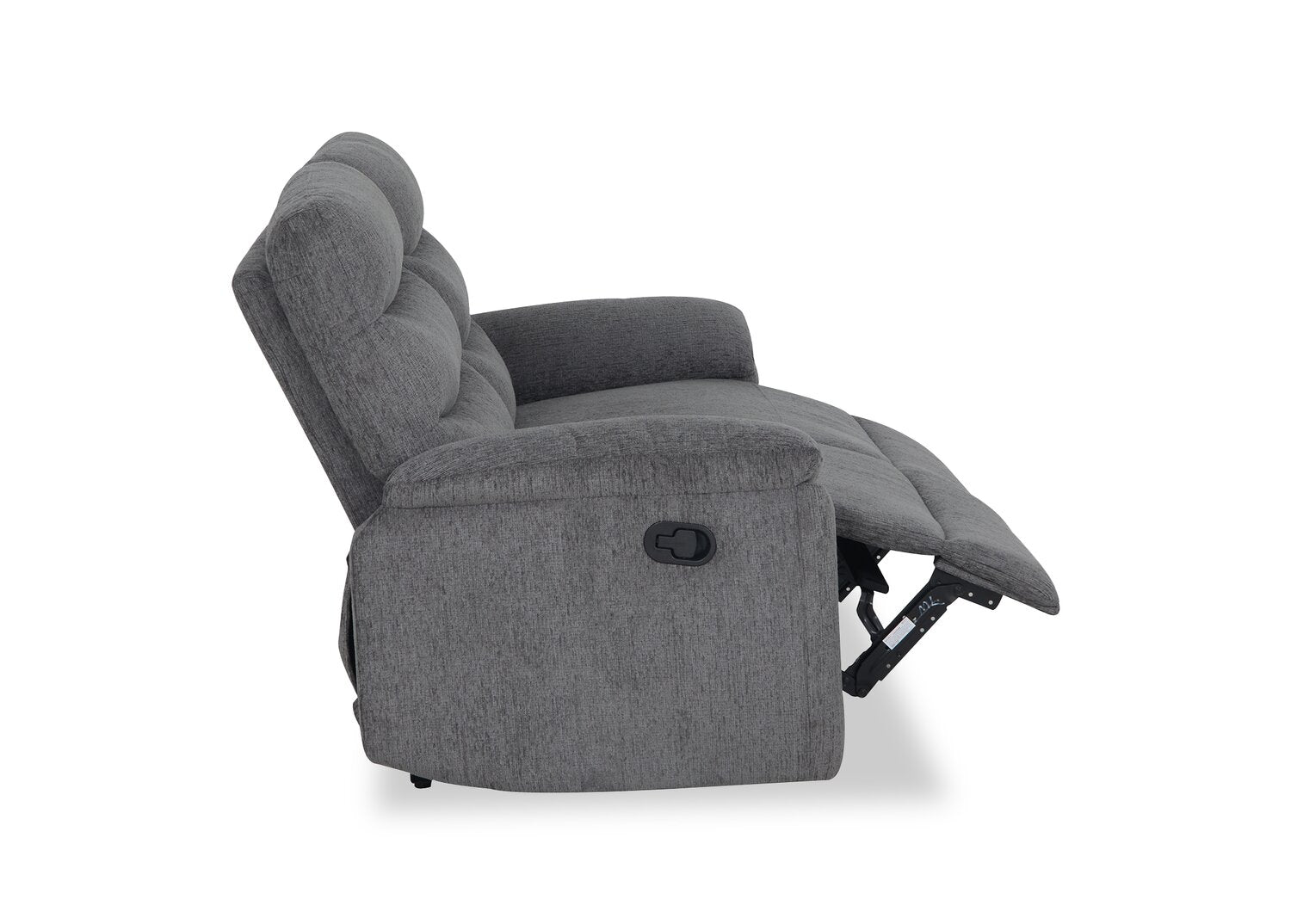 Brody 73.62" Chenille Fabric Reclining Sofa - Dark Grey | Sofa inclinable Brody de 73,62 po en tissu de chenille - gris foncé