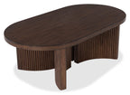Barlow 52” Solid Wood Mid-Century Modern Coffee Table - Brown | Table à café Barlow de 52 po de style moderne du milieu du 20e siècle en bois massif - brune