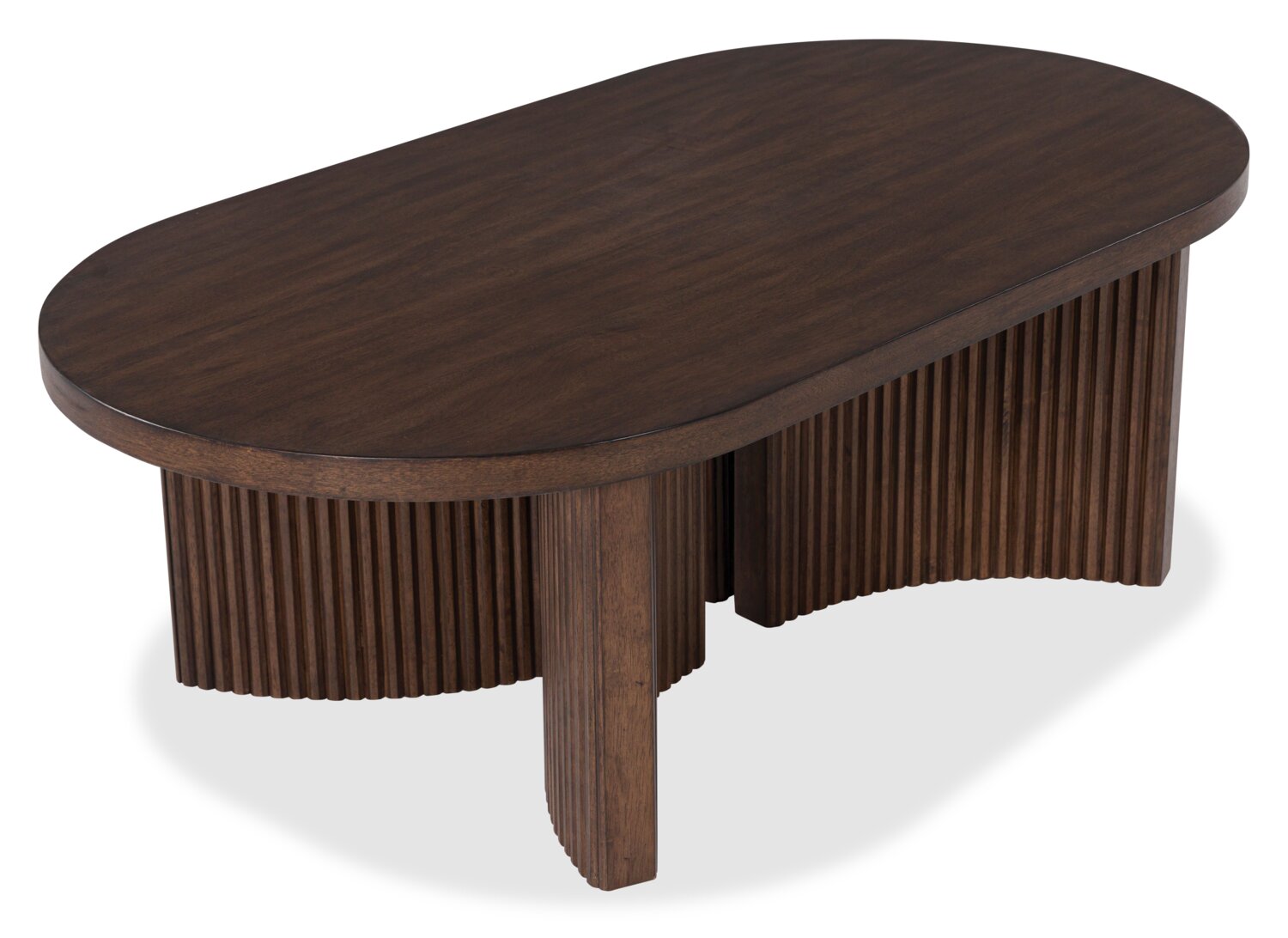 Barlow 52” Solid Wood Mid-Century Modern Coffee Table - Brown | Table à café Barlow de 52 po de style moderne du milieu du 20e siècle en bois massif - brune