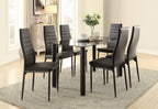 Onyx Dining Table with Glass Top, 55"W - Black | Table de salle à manger Onyx de 55 po (L) avec dessus en verre - noire