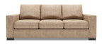 Made in Canada Customizable Sofa Lab Track 85" Chenille Fabric Sofa with Track Arms - Luxury Taupe | Sofa Track de Sofa Lab de 85 po fabriqué au Canada en tissu de chenille avec accoudoirs rectilignes - taupe Luxury Taupe | TR102893