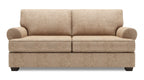 Made in Canada Customizable Sofa Lab Roll 76" Chenille Fabric Condo Size Sofa with Rolled Arms - Luxury Taupe | Sofa Roll de Sofa Lab de 76 po de format condo fabriqué au Canada en tissu de chenille - taupe Luxury Taupe | RO092893