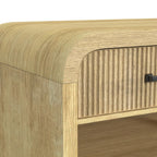 Lenore 48” Modern Coffee Table with Storage, Shelf and Casters - Natural | Table à café moderne Lenore de 48 po avec rangement, tablette et roulettes - naturelle