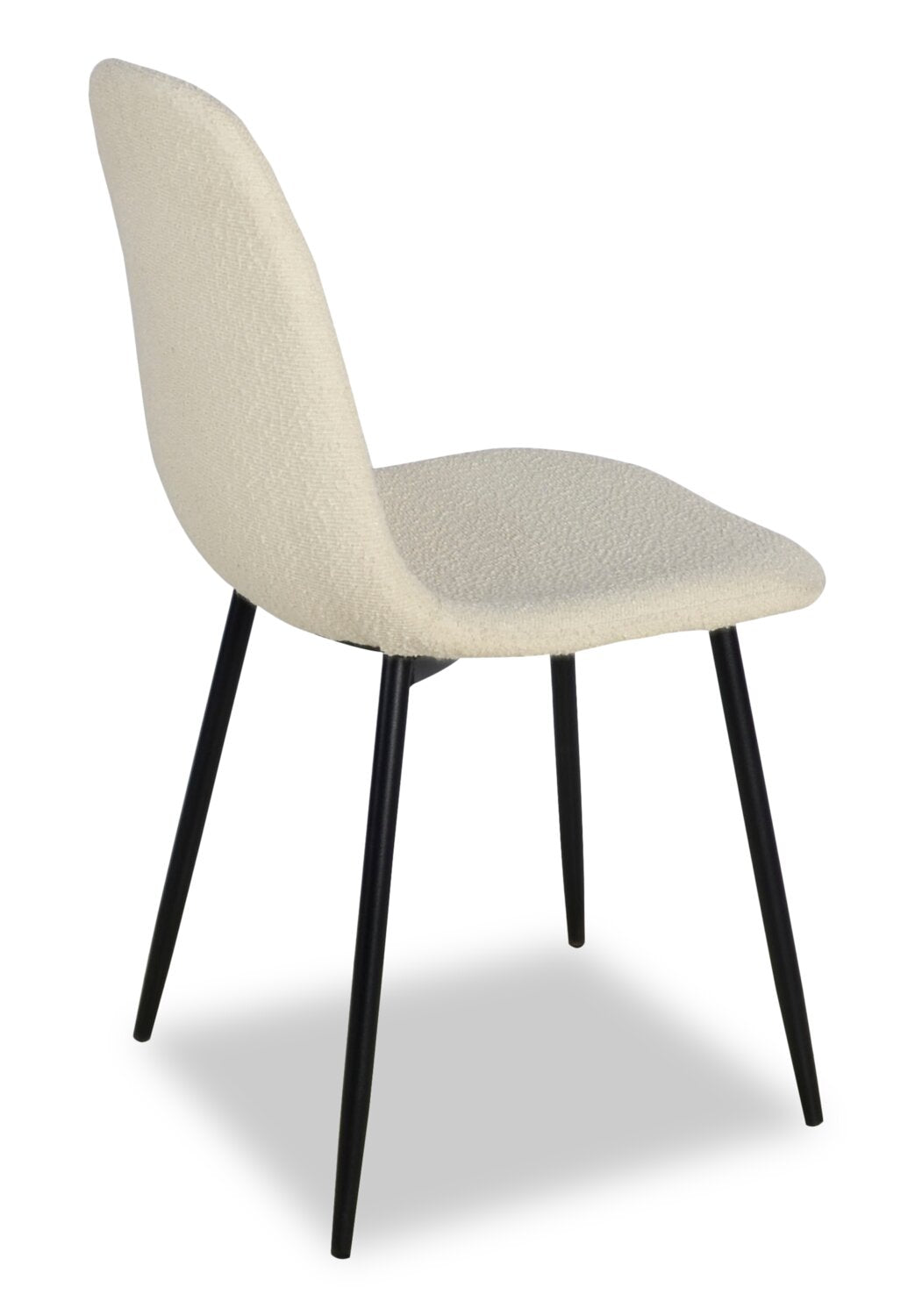 Joss Dining Chair with Polyester Fabric, Metal - White | Chaise de salle à manger Joss en tissu de polyester et en métal - blanche