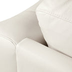 Andi 84" Leather-Look Fabric Sofa with Button Tufting - Beige | Sofa Andi de 84 po en tissu d’apparence cuir avec capitonnage - beige