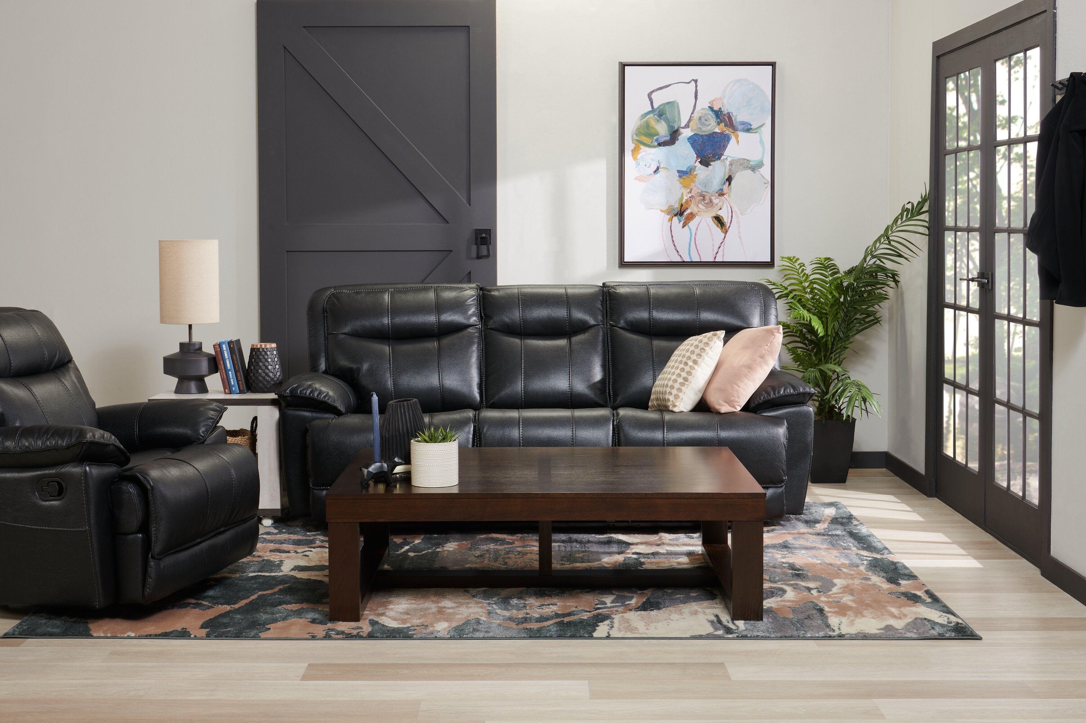 Watson 56" Contemporary Coffee Table - Dark Brown Wood|Table à café contemporaine Watson de 56 po - bois brun foncé