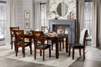 Talia Dining Chair with Vegan-Leather Fabric, Cross-Back - Brown | Chaise de salle à manger Talia en tissu de cuir végétalien avec dossier entrecroisé - brune