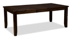 Talia Dining Table with 60-78"W Extension - Brown | Table de salle à manger Talia de 60 po à 78 po (L) avec rallonge - brune