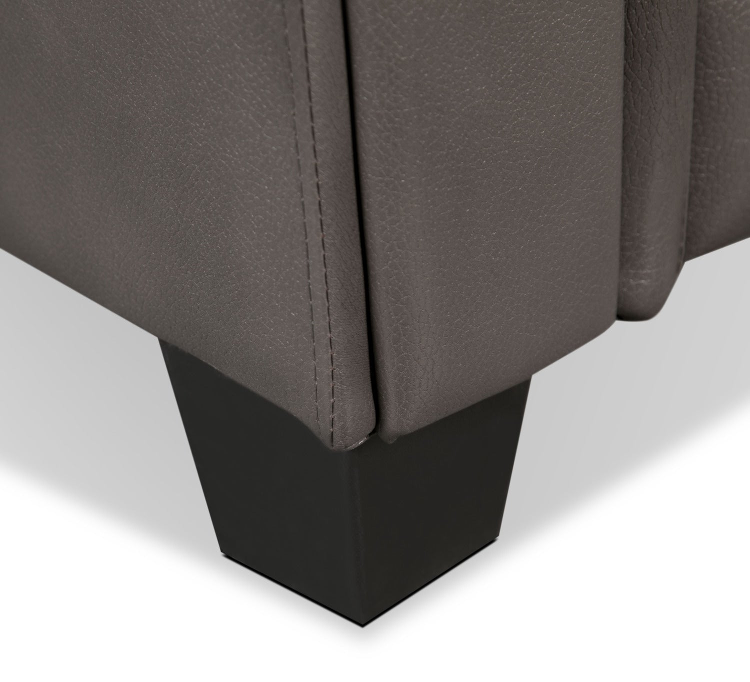 Andi 84" Leather-Look Fabric Sofa with Button Tufting - Grey | Sofa Andi de 84 po en tissu d’apparence cuir avec capitonnage - gris
