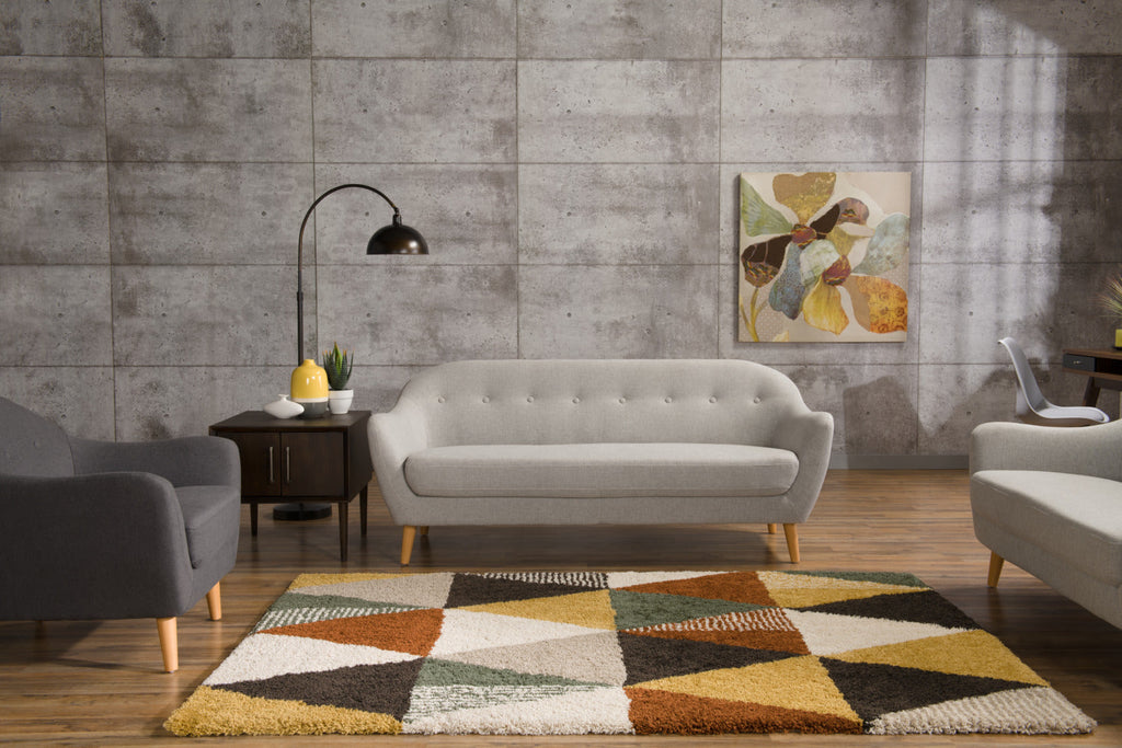 Calla 73.62" Linen-Look Fabric Condo  Size Sofa with Button Tufting and Wood Legs - Light Grey | Sofa Calla de 73,62 po de format condo en tissu d’apparence lin avec capitonnage et pattes en bois - gris clair