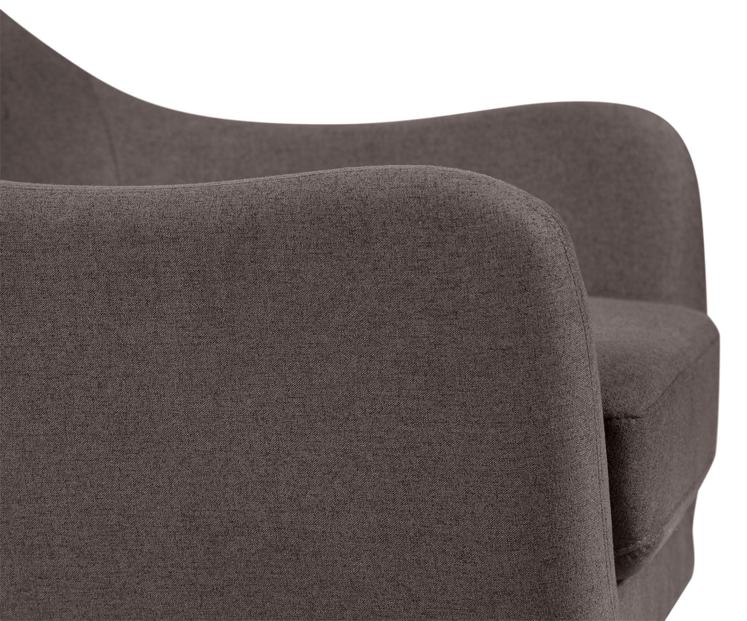 Calla 73.62" Linen-Look Fabric Condo Size Sofa with Button Tufting and Wood Legs - Dark Grey | Sofa Calla de 73,62 po de format condo en tissu d’apparence lin avec capitonnage et pattes en bois - gris foncé