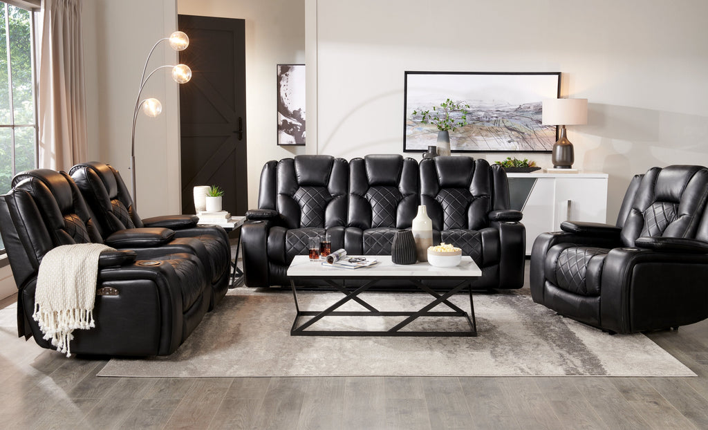 Verona 47.25" Modern Coffee Table - White Marble Look with Black Metal Base|Table à café moderne Verona de 47,25 po - imitation de marbre blanc avec base en métal noir