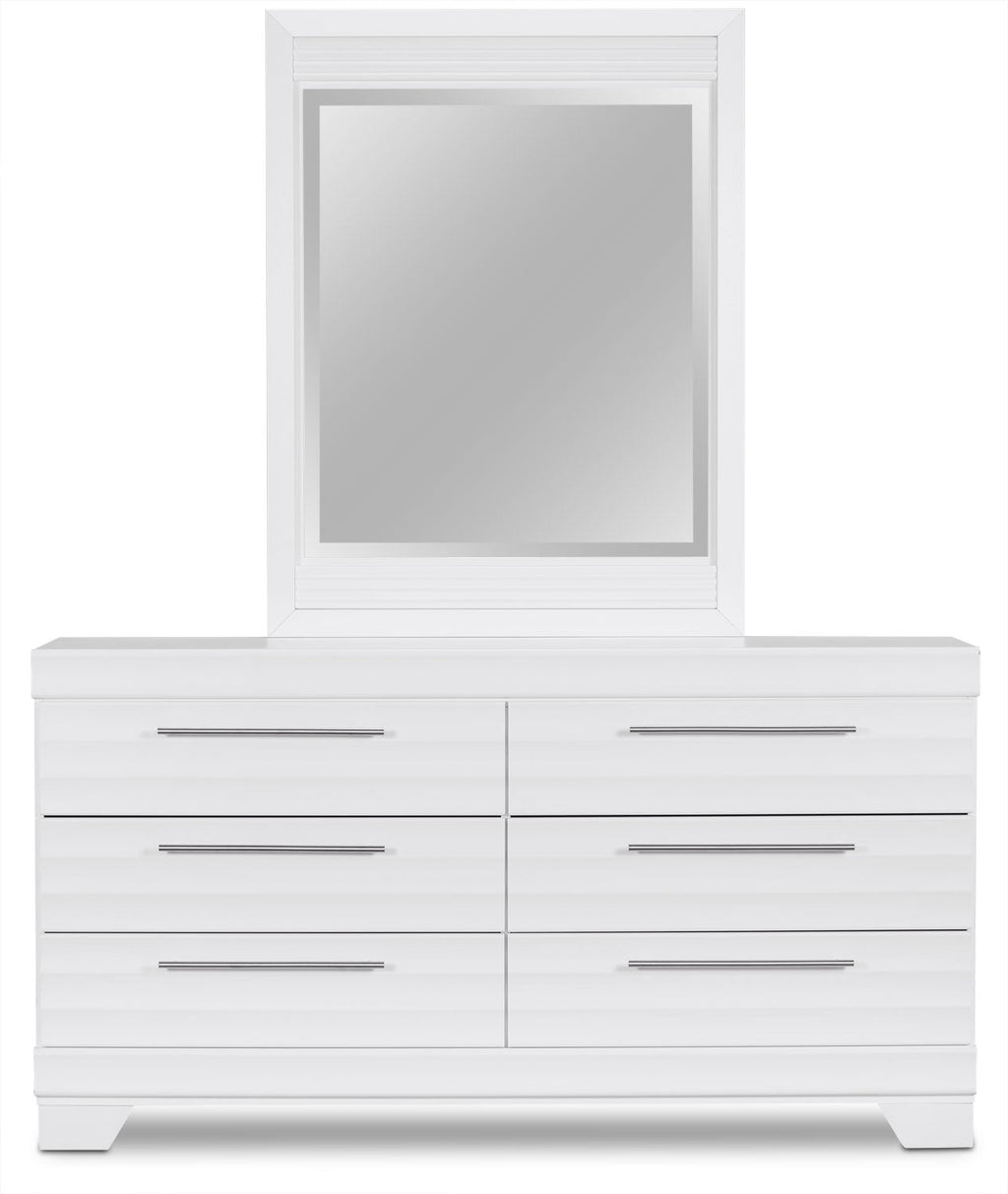 Olivia Bedroom 6-Drawer Dresser, 61.3"W x 32.8"H, Made in Canada - White | Commode Olivia de 61,3 po (L) x 32,8 po (H) à 6 tiroirs pour la chambre à coucher, fabriquée au Canada - blanche