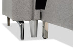 Wilson 77.5" Linen-Look Fabric Sleeper Sofa with Drop-Down Back Cushions and Metal Legs - Solis Grey  | Sofa-lit Wilson de 77,5 po en tissu d’apparence lin avec coussins de dossier rabattables et pattes en métal - gris Solis