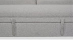 Wilson 77.5" Linen-Look Fabric Sleeper Sofa with Drop-Down Back Cushions and Metal Legs - Solis Grey  | Sofa-lit Wilson de 77,5 po en tissu d’apparence lin avec coussins de dossier rabattables et pattes en métal - gris Solis