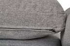 Wilson 77.5" Linen-Look Fabric Sleeper Sofa with Drop-Down Back Cushions and Metal Legs - Solis Grey  | Sofa-lit Wilson de 77,5 po en tissu d’apparence lin avec coussins de dossier rabattables et pattes en métal - gris Solis