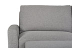 Wilson 77.5" Linen-Look Fabric Sleeper Sofa with Drop-Down Back Cushions and Metal Legs - Solis Grey  | Sofa-lit Wilson de 77,5 po en tissu d’apparence lin avec coussins de dossier rabattables et pattes en métal - gris Solis