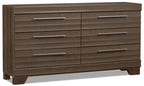 Olivia Bedroom 6-Drawer Dresser, 61.3"W x 32.8"H, Made in Canada - Grey | Commode Olivia de 61,3 po (L) x 32,8 po (H) à 6 tiroirs pour la chambre à coucher, fabriquée au Canada - grise